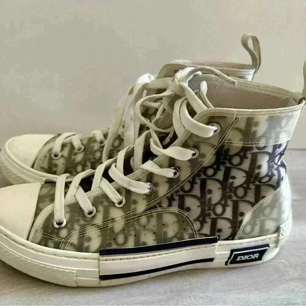 Christian Dior Oblique High Top Sneakers Mens Size 40 EU us 7 - Picture 14 of 16